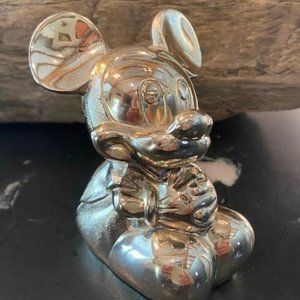 Vintage Reed & Barton Silver Plated Mickey Mouse Bank, No. 377